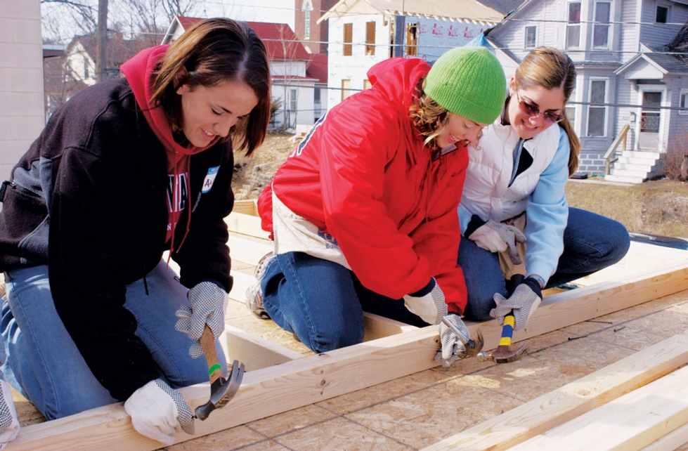 GVSU students help build home through Habitat for Humanity